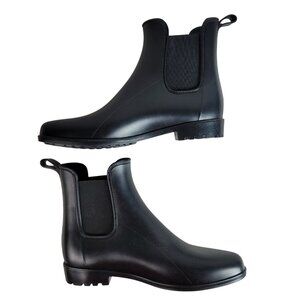 A New Day Women Chelsea Waterproof Ankle Boots Black Size 10 Slip On Rubber Rain